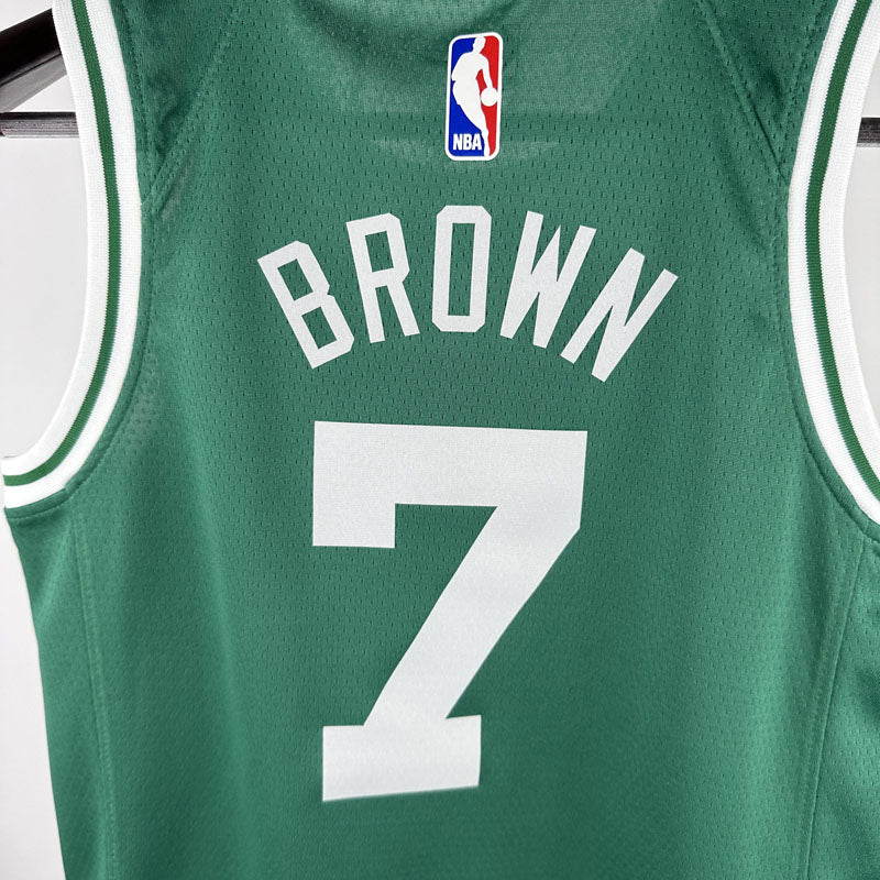 Regata Infantil Boston Celtics Jaylen Brown Verde