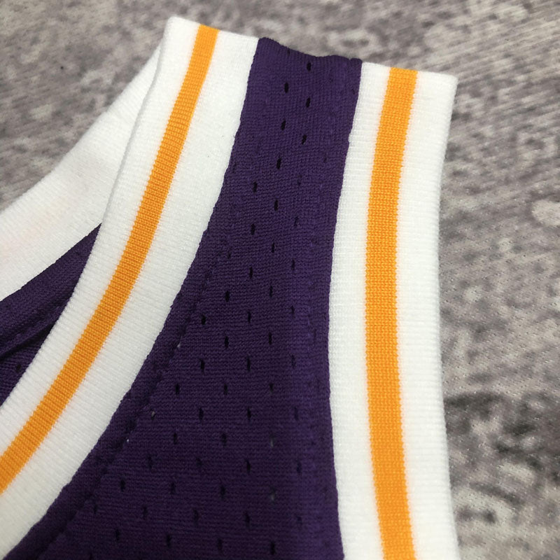 Regata Lakers Retrô Mitchell & Ness 1984/1985 Magic Johnson Roxa