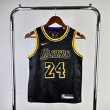Regata Infantil Los Angeles Lakers Kobe Bryant 24 Preta