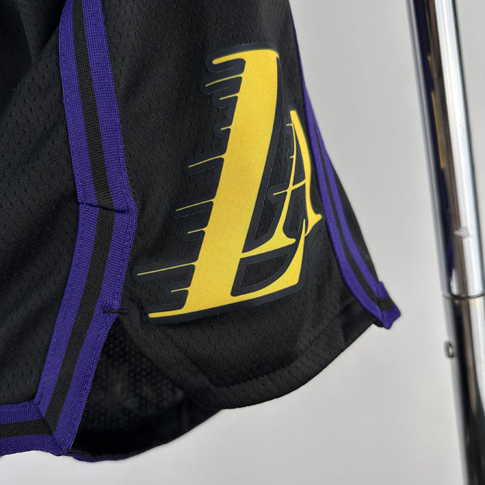 Short Los Angeles Lakers City Edition 23/24 Preto e Roxo