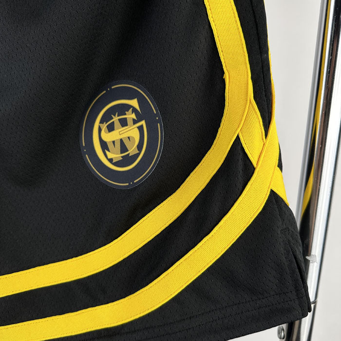 Short Golden State Warriors City Edition 23/24 Preto e Amarelo