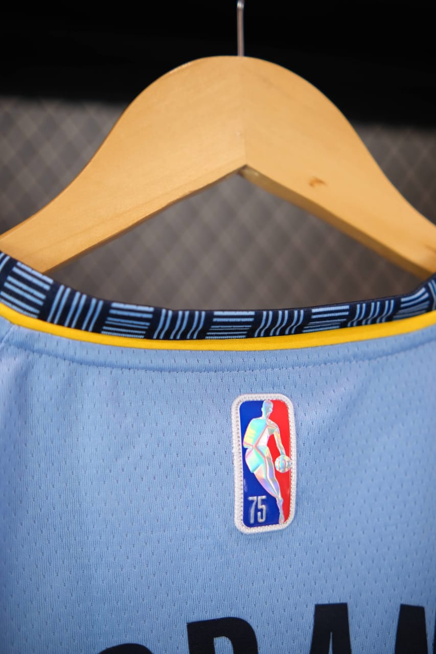 Regata Memphis Grizzlies Statement Edição 75 anos Ja Morant Azul