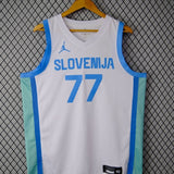 Regata Seleção da Eslovénia de Basquete Olimpíadas 2024 Luka Doncic Branca