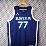 Regata Seleção da Eslovénia de Basquete Olimpíadas 2024 Luka Doncic Azul