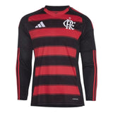 Camisa Flamengo I 25/26 Manga Longa Vermelha/Preta Masculina