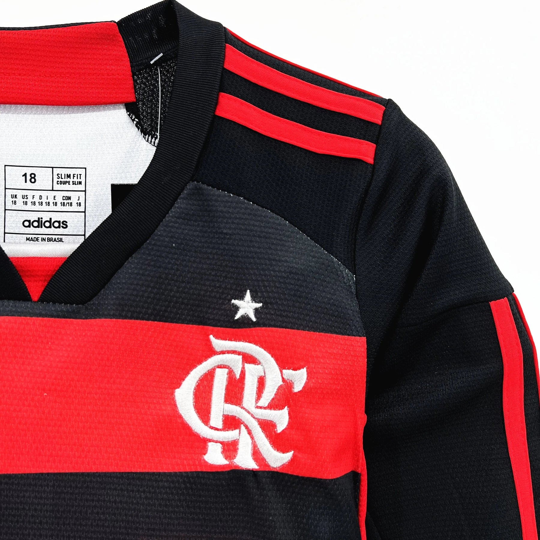 Conjunto Infantil Flamengo I 24/25 Manga Longa Vermelho/Preto