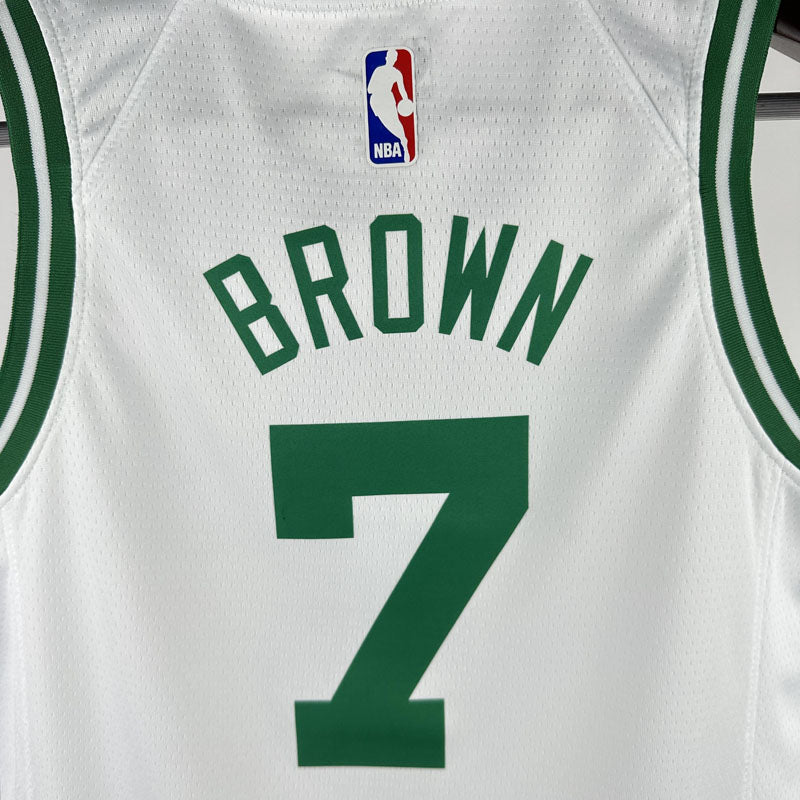 Regata Infantil Boston Celtics Jaylen Brown Branca