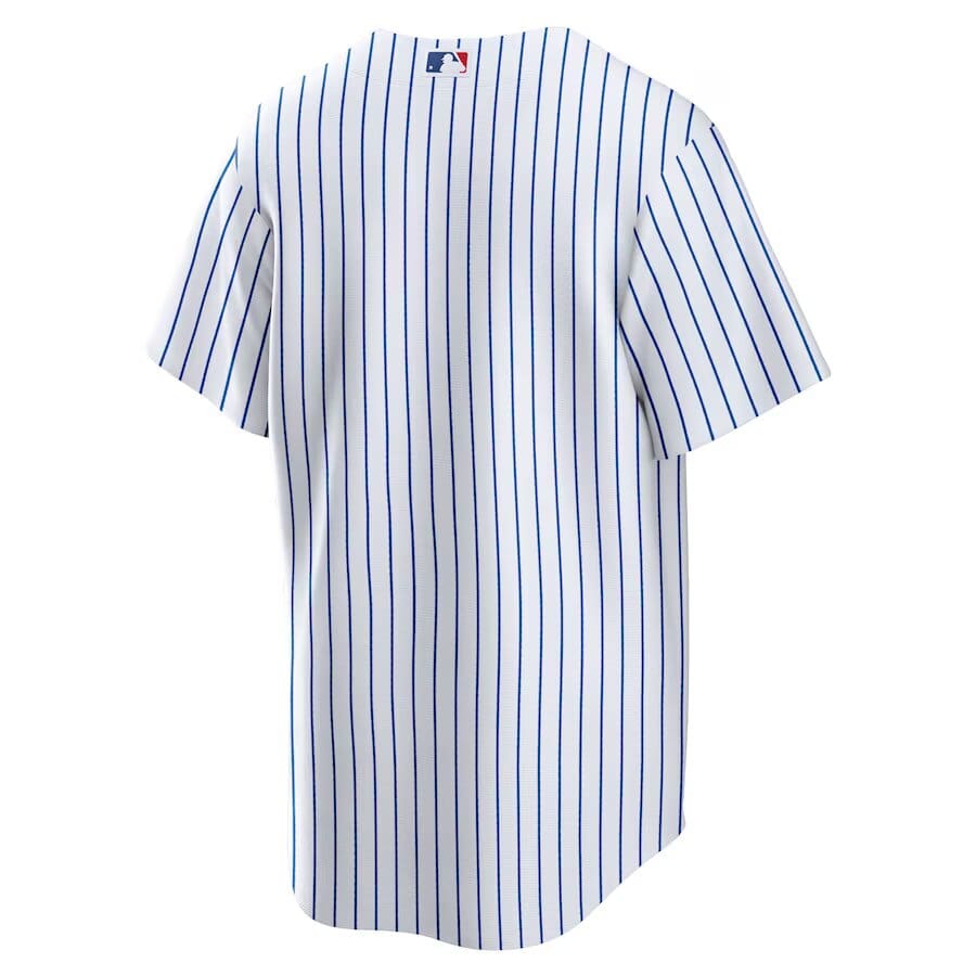 Camisa MLB Chicago Cubs Home Torcedor Listrada Branca