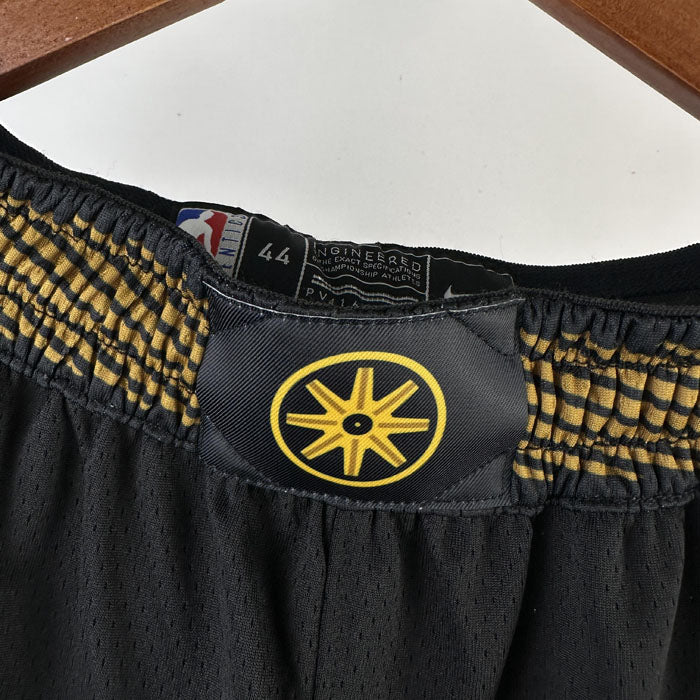 Short Golden State Warriors City Edition 23/24 Preto e Amarelo