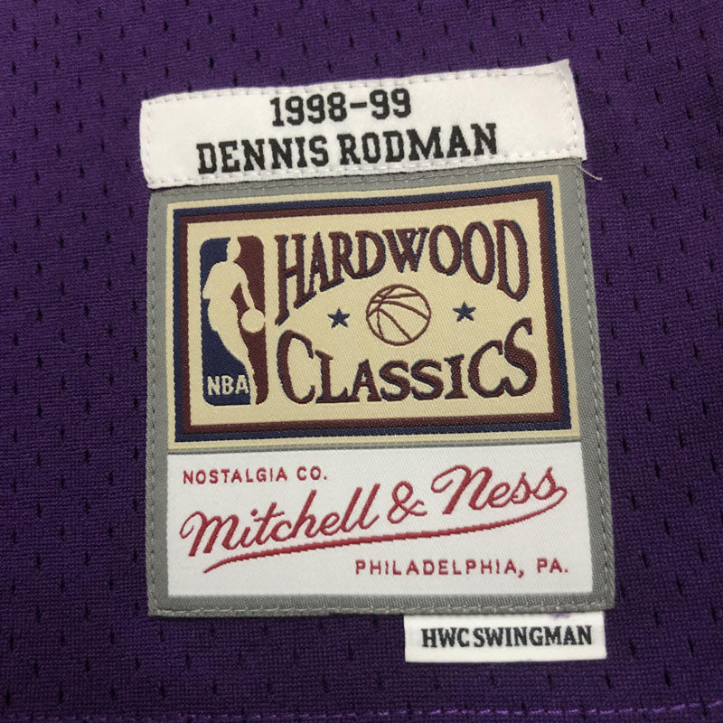 Regata Lakers Retrô Mitchell & Ness 1998/1999 Dennis Rodman Roxa