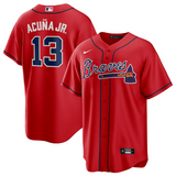Camisa MLB Atlanta Braves Vermelha Torcedor