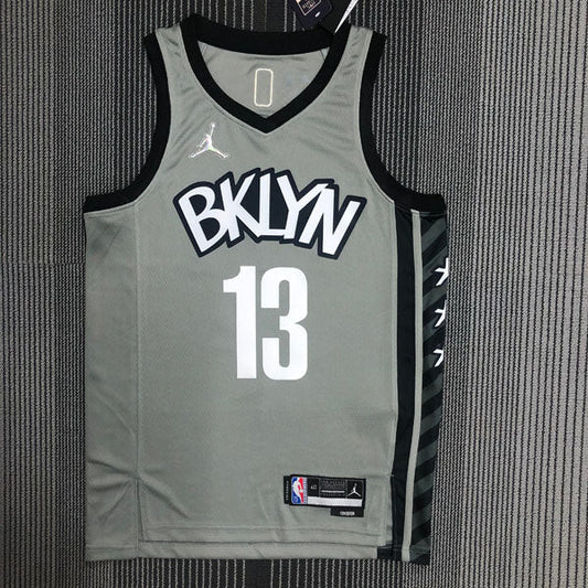 Regata  Brooklyn Nets Edição 75 anos 21/22 James Harden Cinza