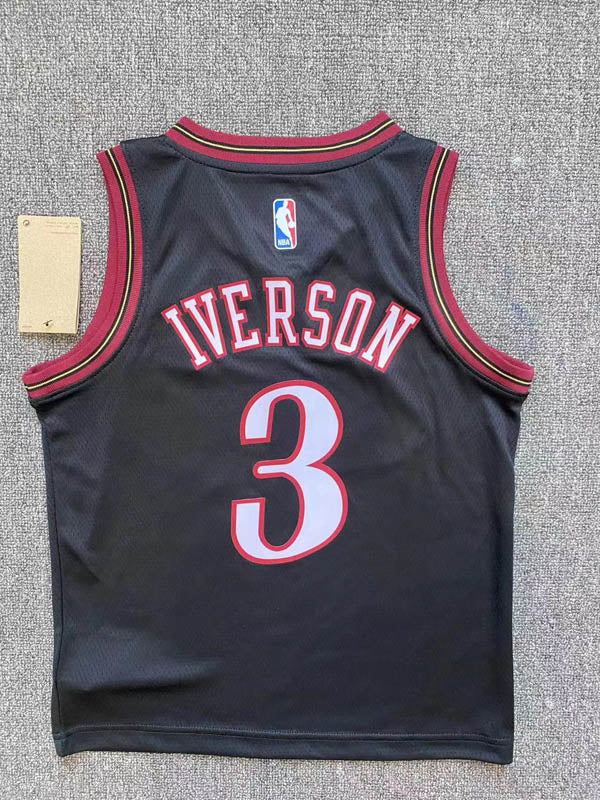 Regata Infantil Philadelphia 76ers Allen Iverson Preta