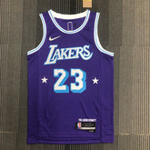 Regata  Lakers Edição Diamante 75 anos City 21/22 Lebron James 23 Roxa