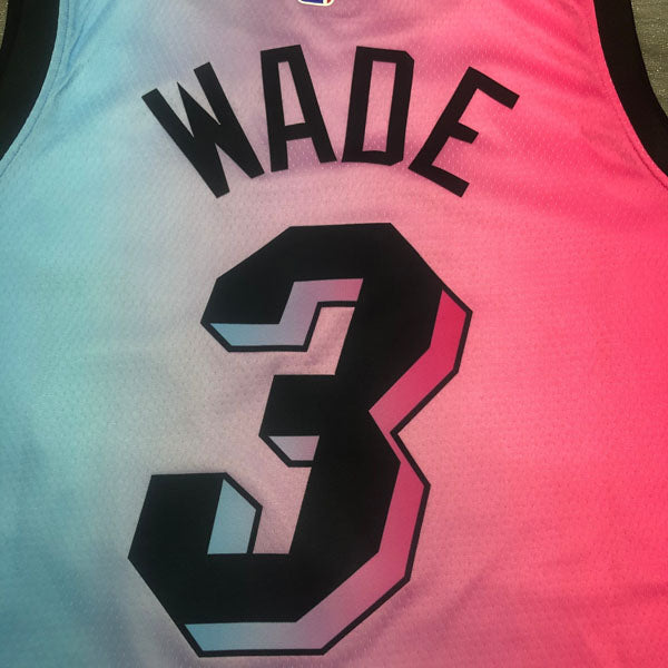 Regata  Miami Heat City Edition 20/21 Dwayne Wade Rosa e Azul