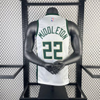 Regata  Milwaukee Bucks Association Edition 23/24 Khris Middleton Branca