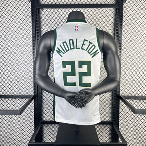 Regata  Milwaukee Bucks Association Edition 23/24 Khris Middleton Branca