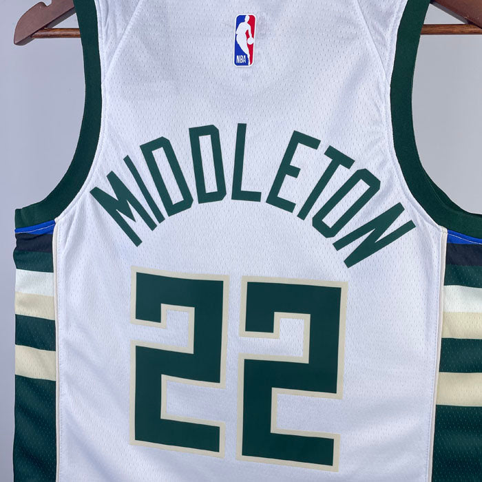Regata  Milwaukee Bucks Association Edition 23/24 Khris Middleton Branca