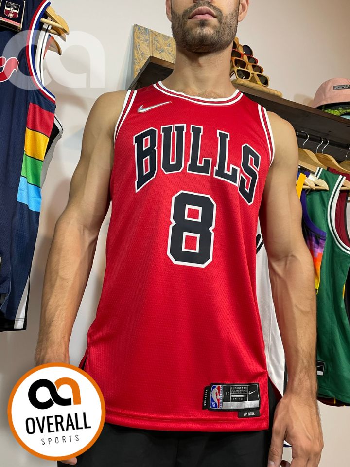 Regata  Chicago Bulls Icon Edição 75 anos Zach LaVine Vermelha