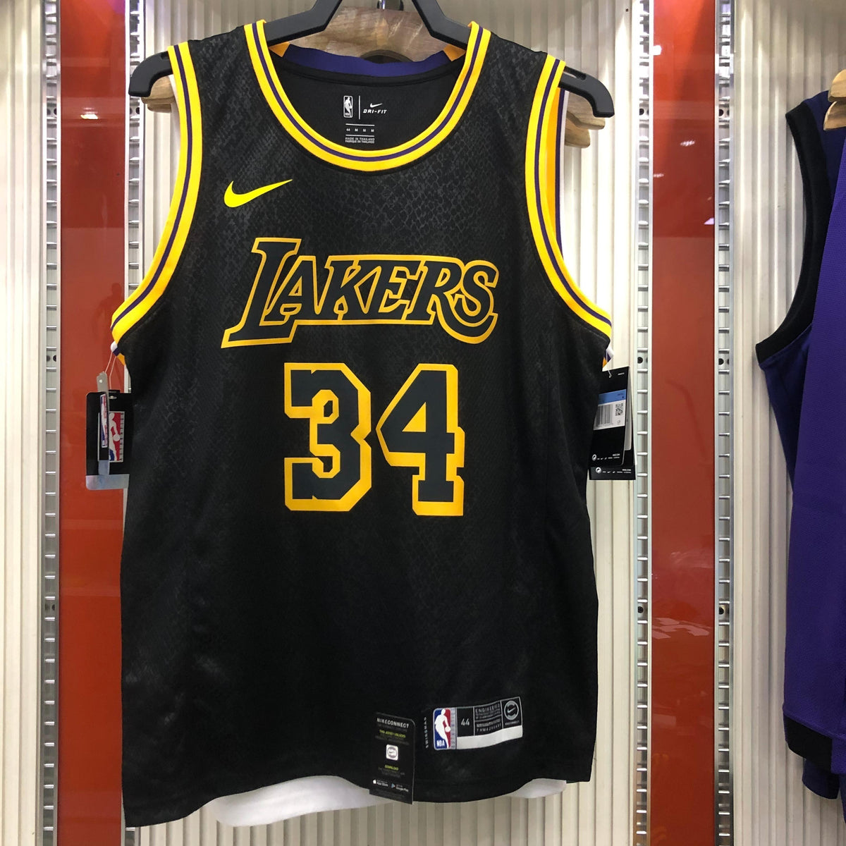 Regata  Los Angeles Lakers Black Mamba Shaquille O'Neal Preta