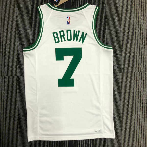 Regata  Boston Celtics Edição 75 anos 21/22 Jaylen Brown Branca