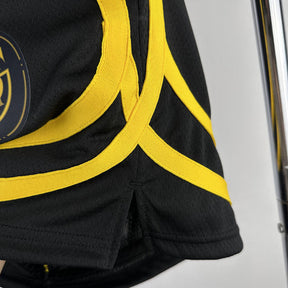 Short  Golden State Warriors City Edition 23/24 Preto e Amarelo