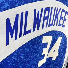 Regata  Milwaukee Bucks City Edition 23/24 Giannis Antetokounmpo Azul