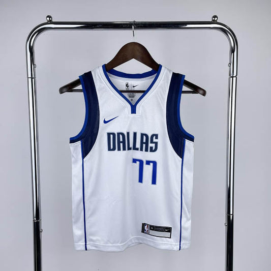 Regata Infantil  Dallas Mavericks Luka Doncic Branca