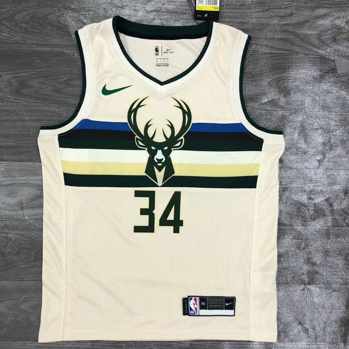 Regata  Milwaukee Bucks City Edition 18/19 Giannis Antetokounmpo Creme