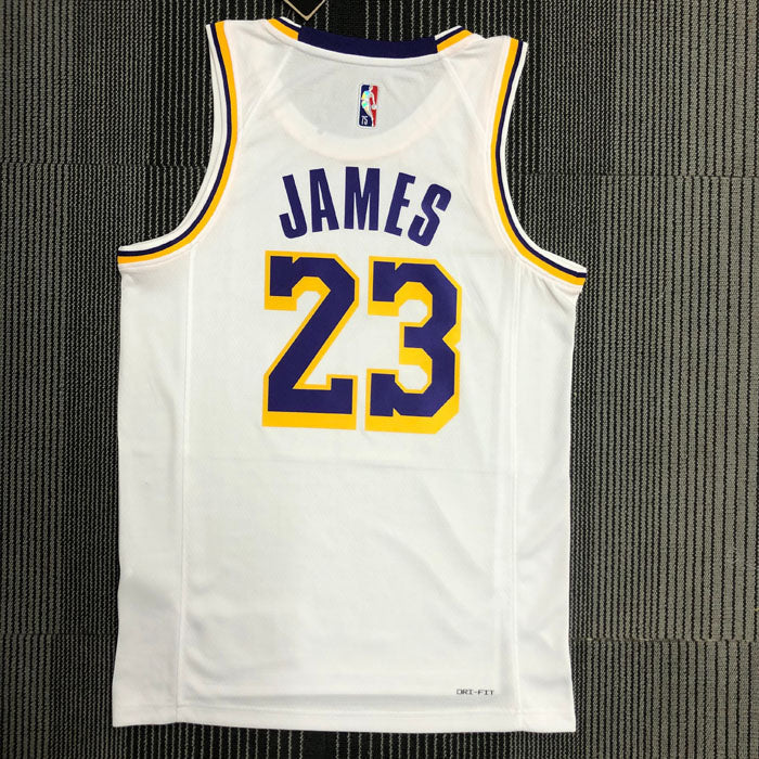 Regata  Los Angeles Lakers Edição 75 anos LeBron James 23 Branca