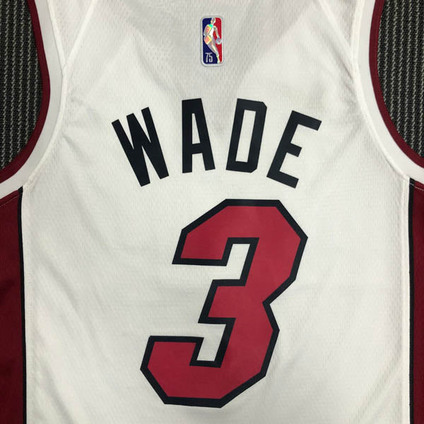 Regata  Miami Heat Association Edição 75 anos Dwayne Wade Branca