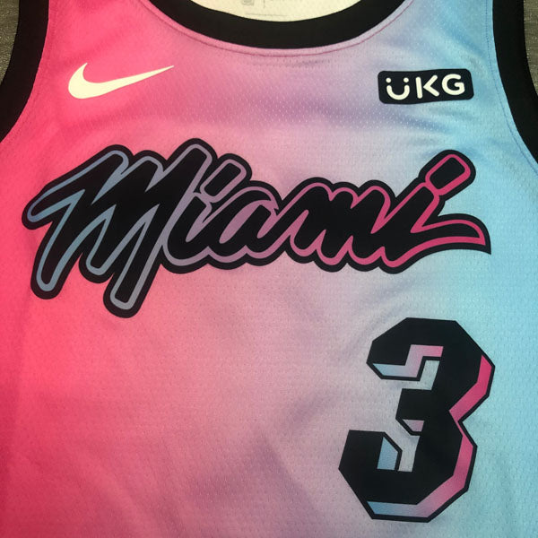 Regata  Miami Heat City Edition 20/21 Dwayne Wade Rosa e Azul