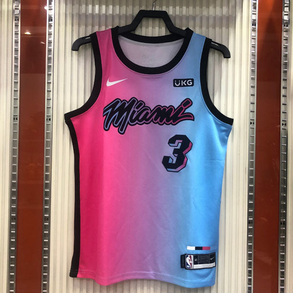 Regata  Miami Heat City Edition 20/21 Dwayne Wade Rosa e Azul