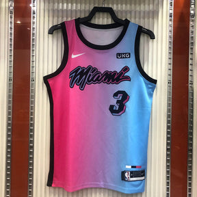 Regata  Miami Heat City Edition 20/21 Dwayne Wade Rosa e Azul