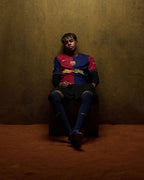 Camisa Barcelona Travis Scott Edição Especial Vermelha/Azul