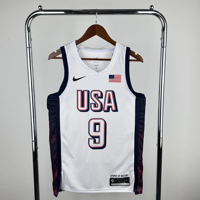 Regata Seleção Americana de Basquete Olimpíadas 2024 Branca