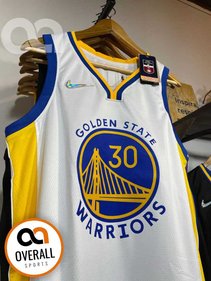Regata  Golden State Warriors Branca Edição 75 anos Stephen Curry