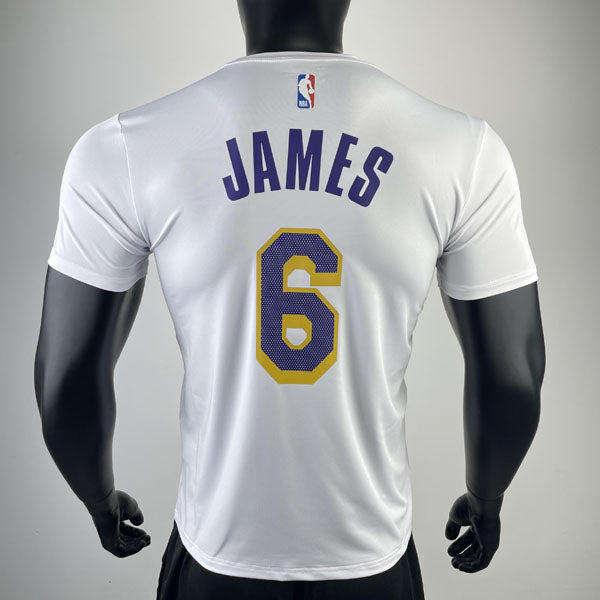 Camiseta  Los Angeles Lakers LeBron James DRI-FIT Branca