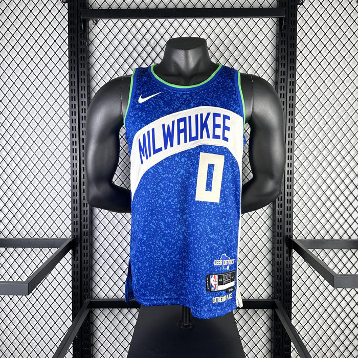 Regata  Milwaukee Bucks City Edition 23/24 Damian Lillard Azul