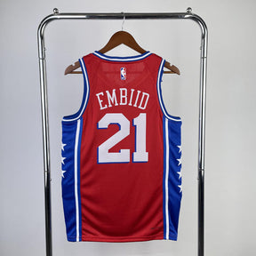 Regata  Philadelphia 76ers Statement Edition 23/24 Joel Embiid Vermelha