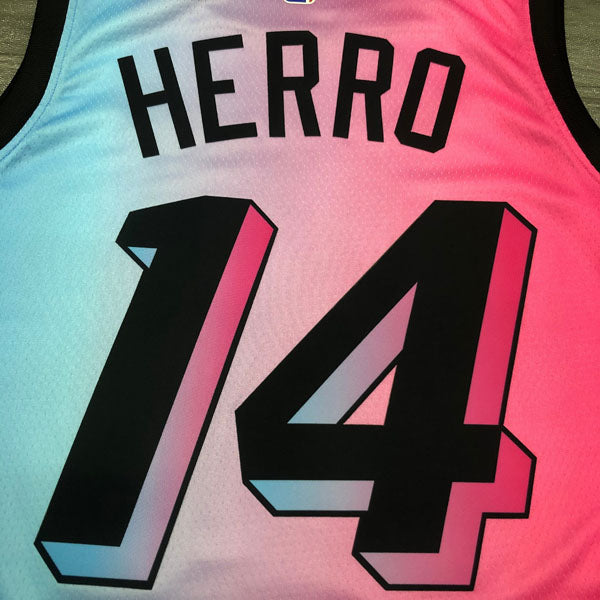 Regata  Miami Heat City Edition 20/21 Tyler Herro Rosa e Azul