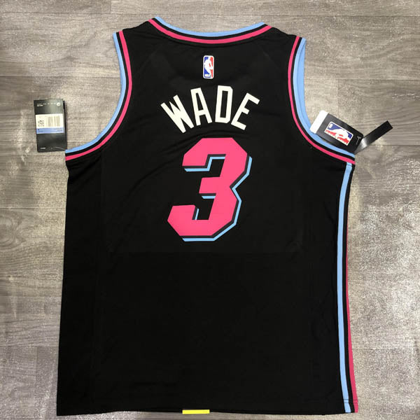 Regata  Miami Heat Vice Edition Dwayne Wade Preta