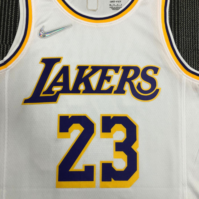 Regata  Los Angeles Lakers Edição 75 anos LeBron James 23 Branca