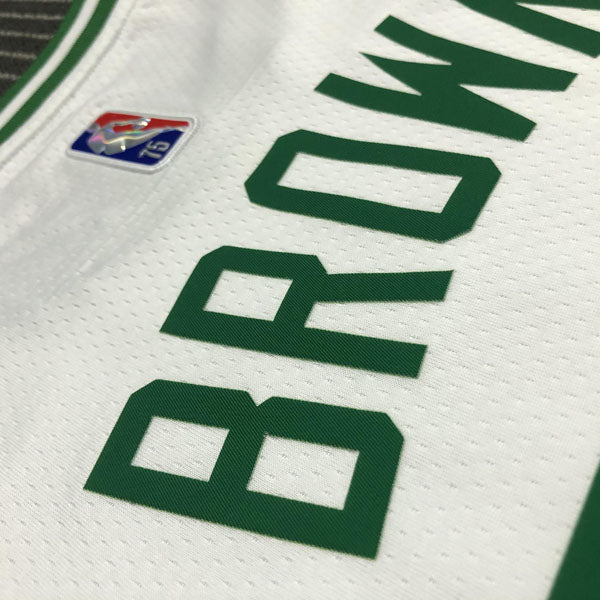 Regata  Boston Celtics Edição 75 anos 21/22 Jaylen Brown Branca