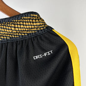 Short  Golden State Warriors City Edition 23/24 Preto e Amarelo