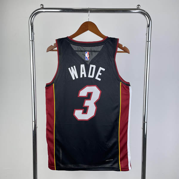 Regata  Miami Heat Icon Edition Dwayne Wade Preta