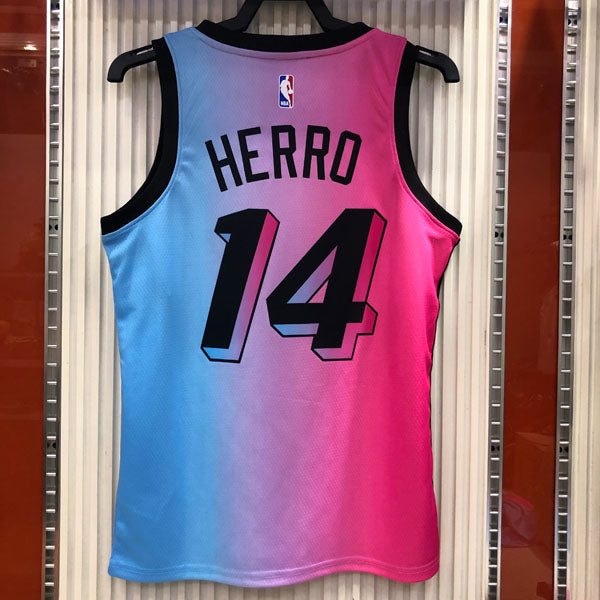 Regata  Miami Heat City Edition 20/21 Tyler Herro Rosa e Azul