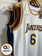 Regata  Los Angeles Lakers Edição Diamante 75 anos 21/22 Lebron James 6 Branca
