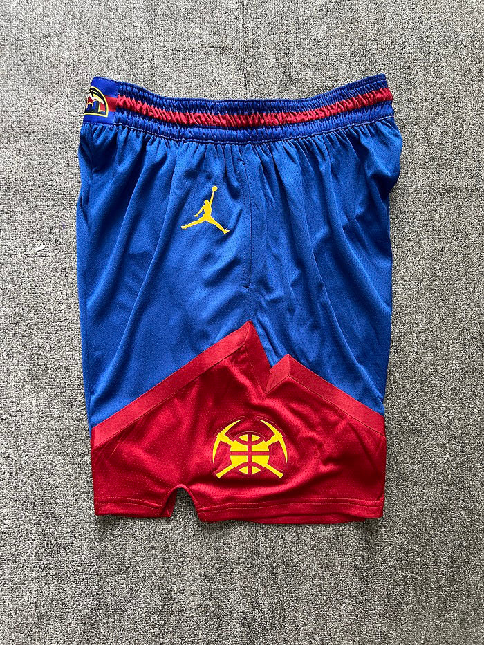 Short  Denver Nuggets Statement Edition Azul/Vermelho
