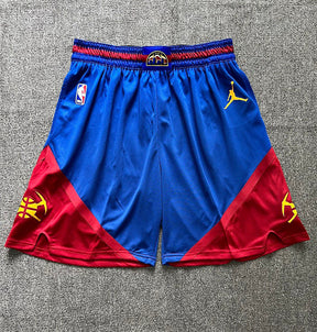 Short  Denver Nuggets Statement Edition Azul/Vermelho